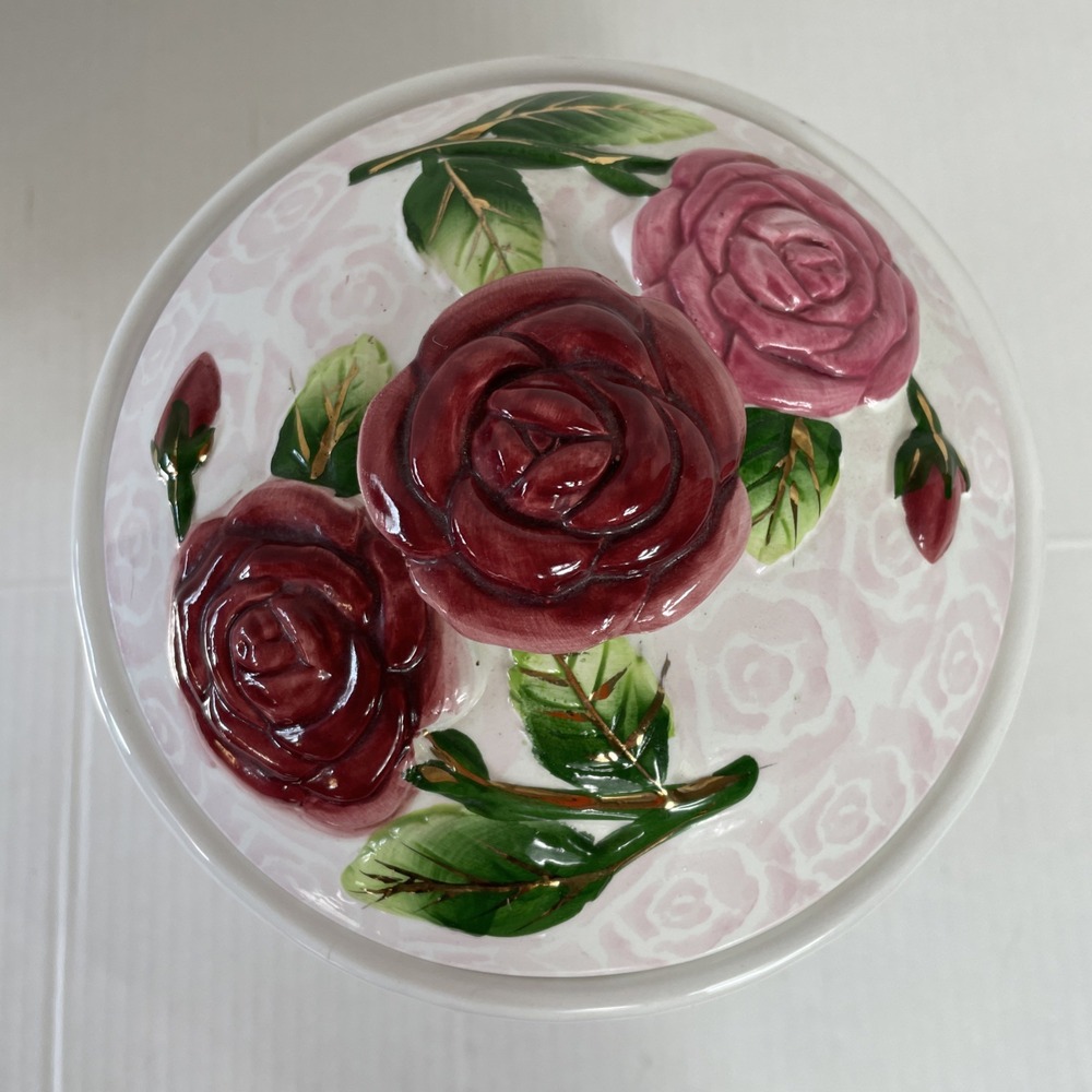 ARC Roses Ceramic Cookie Jar - Picture 2 of 8